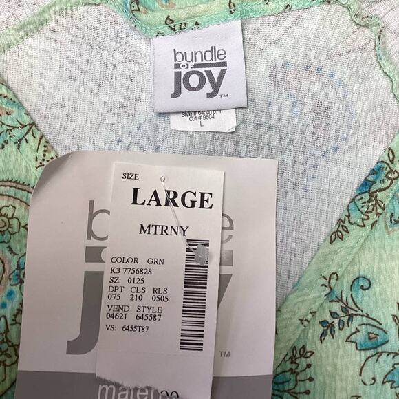 New Bundle of Joy Large Maternity PolyCotton Blend Sleeveless Deep V Blouse Top - Picture 4 of 5